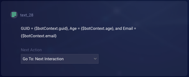 Using the values of bot-level variables in a Statement interaction
