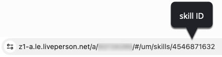 An example of the skill ID that can be found in the skill's URL