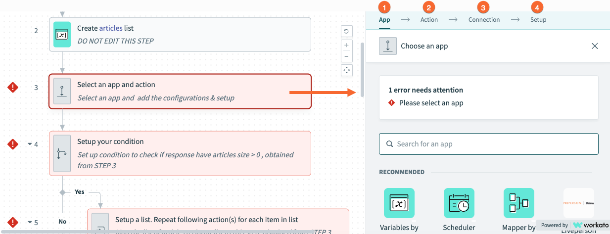 Configuring the element that retrieves the content from the CMS