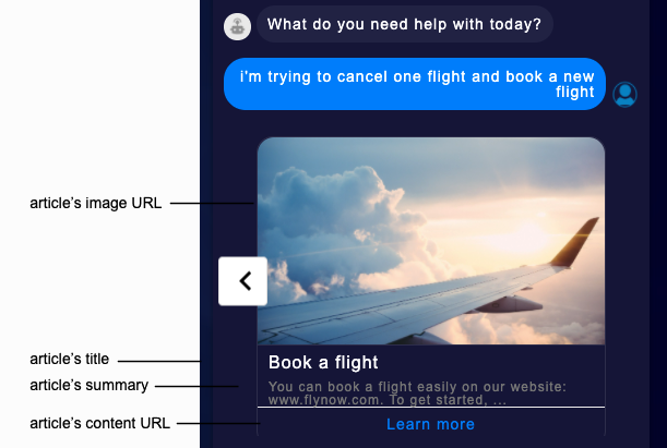 How the rich layout appears to the consumer