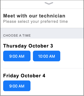 An illustration of how the time slots are rendered