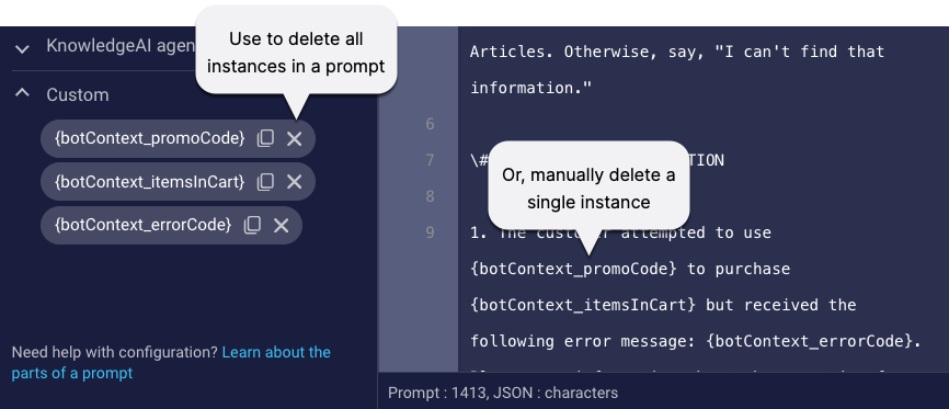 Adding a custom variable to a prompt