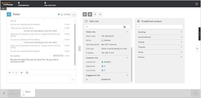 Authenticated Customer Information in the Agent Workspace