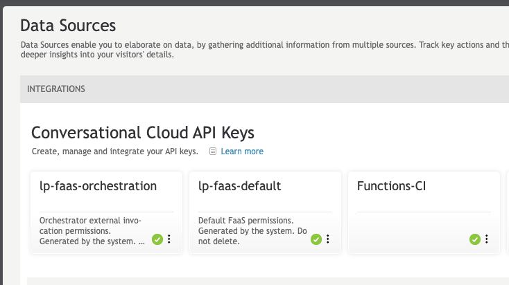 Functions: create an API key