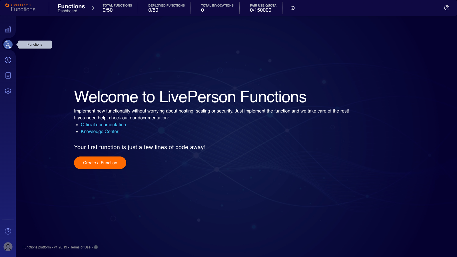 Functions: initial function overview