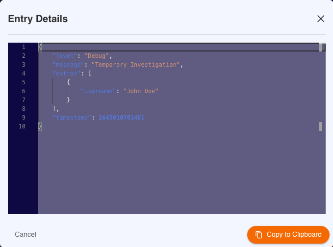 Functions: Test Logs Detail